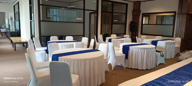 Sewa Meja Bulat D120, D160 & D180 Kramat Jati Jakarta Timur – Terbaik Dengan Team Proffesional